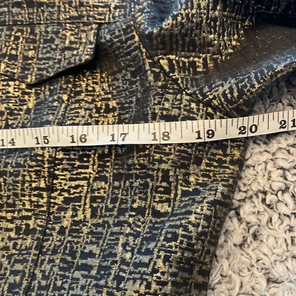 RUBY RD 10 Black Gold Textured 3/4 Sleeve Jacket - Picture 5 of 11